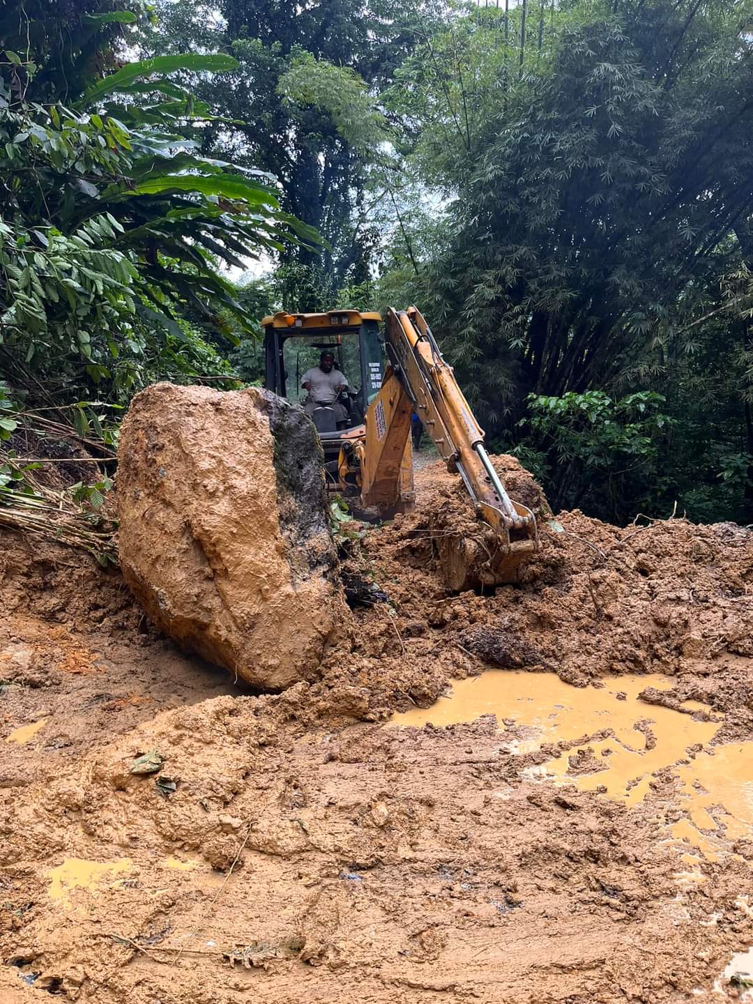 TPRC response team hit the ground running to clear blockage on Blanchisseuse road
