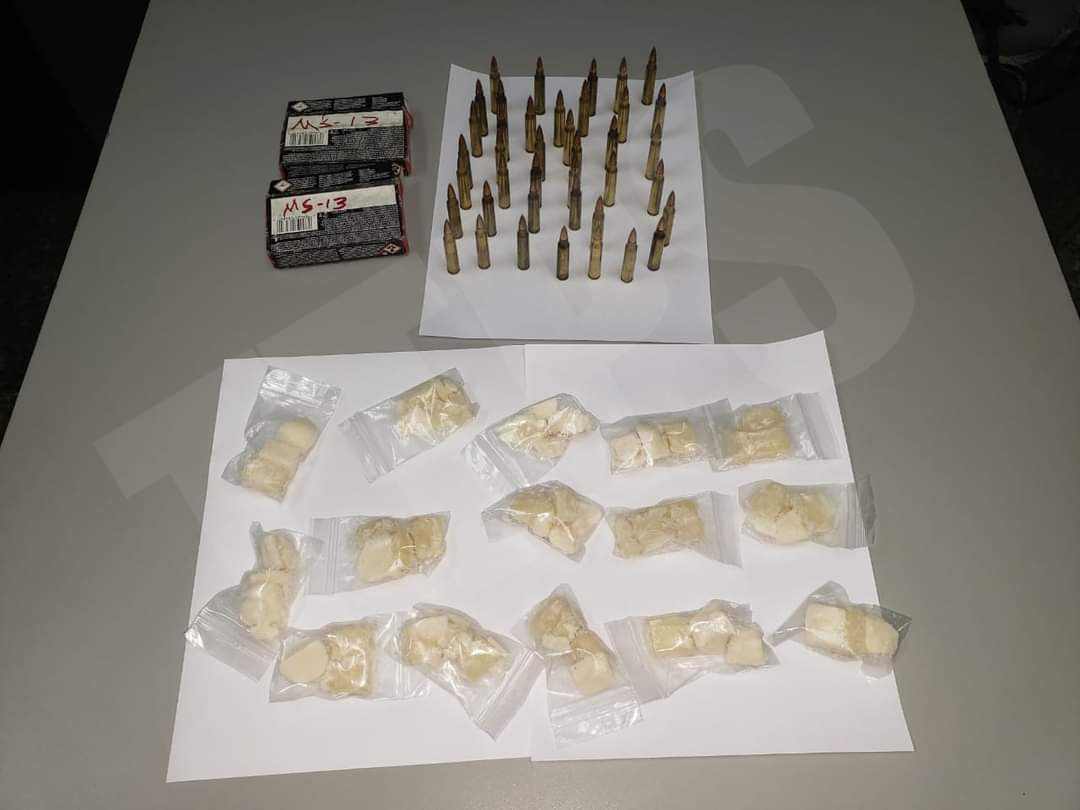 One held, ammo and narcotics seized by the cops