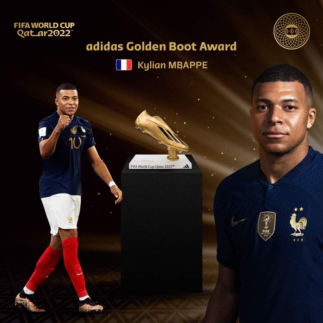 Kylian Mbappe wins the 2022 FIFA World Cup Golden Boot