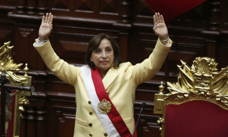Peru swears in first female president
