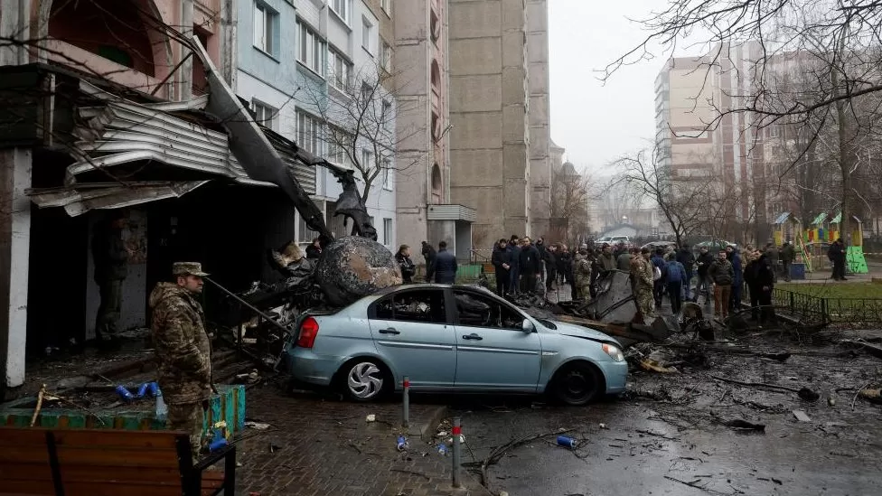 Ukraine’s interior ministry leadership killed in helicopter crash