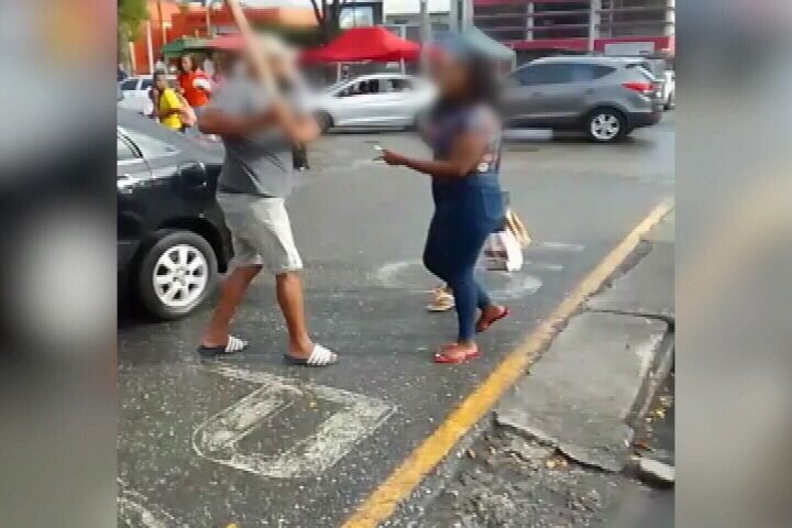 Man hits woman with bat in downtown POS