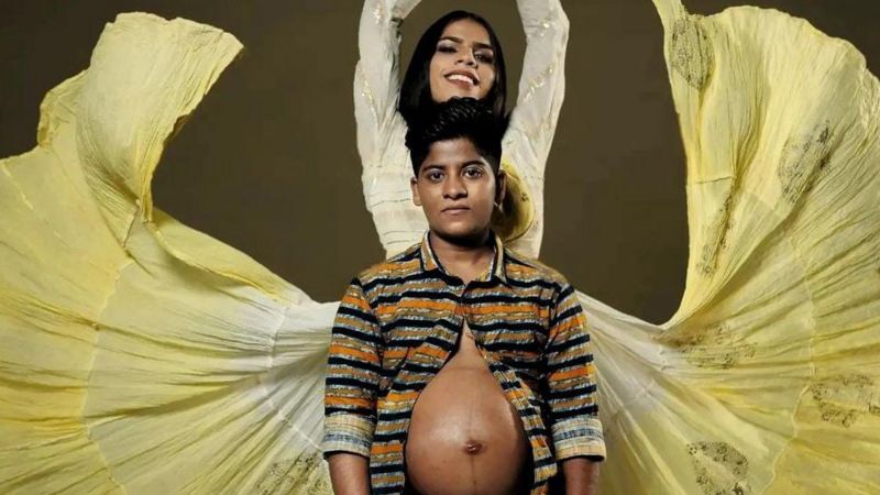 Transgender couple pregnancy photos go viral
