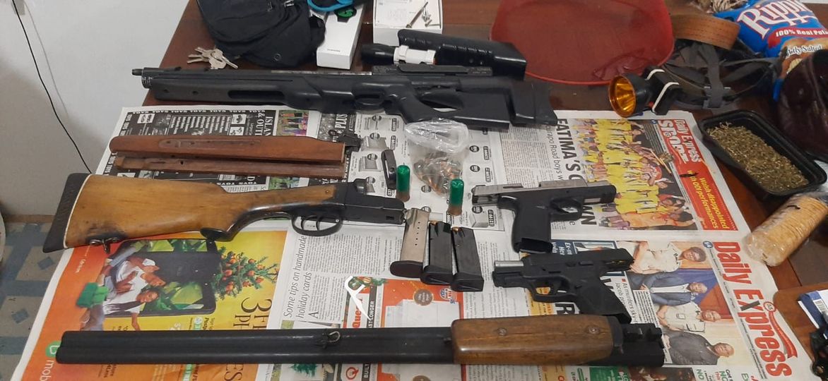 3 firearms, large cache of ammo seized in Gasparillo