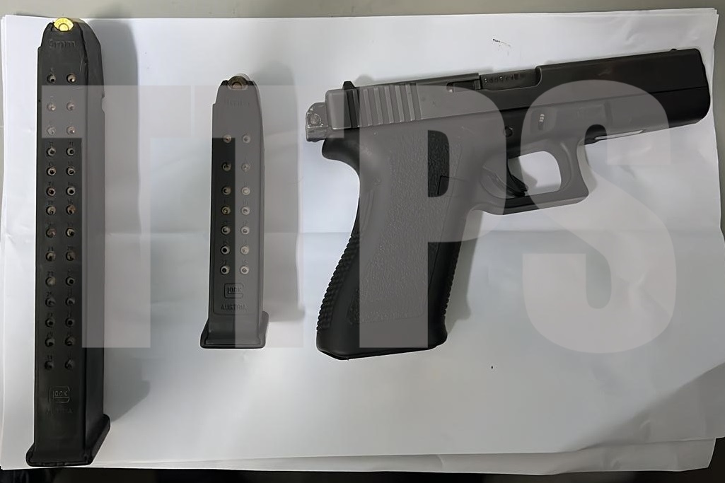 Firearm, ammo and marijuana seized by the TTPS