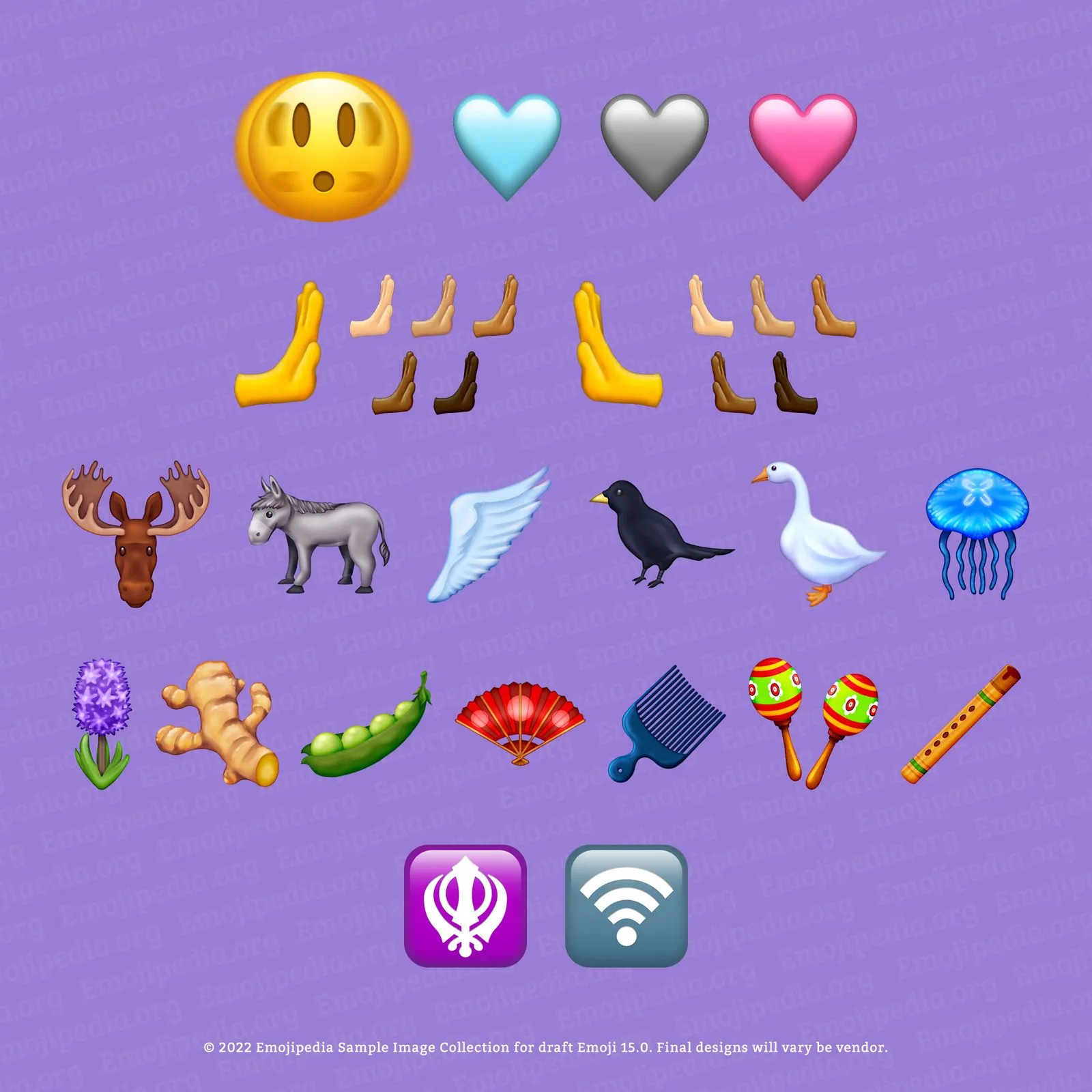 iOS 16.4 update adds emoji like a moose, a goose, a pink heart and a Wi-Fi symbol
