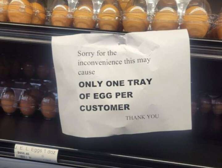 One egg tray per customer in some supermarkets in Jamaica