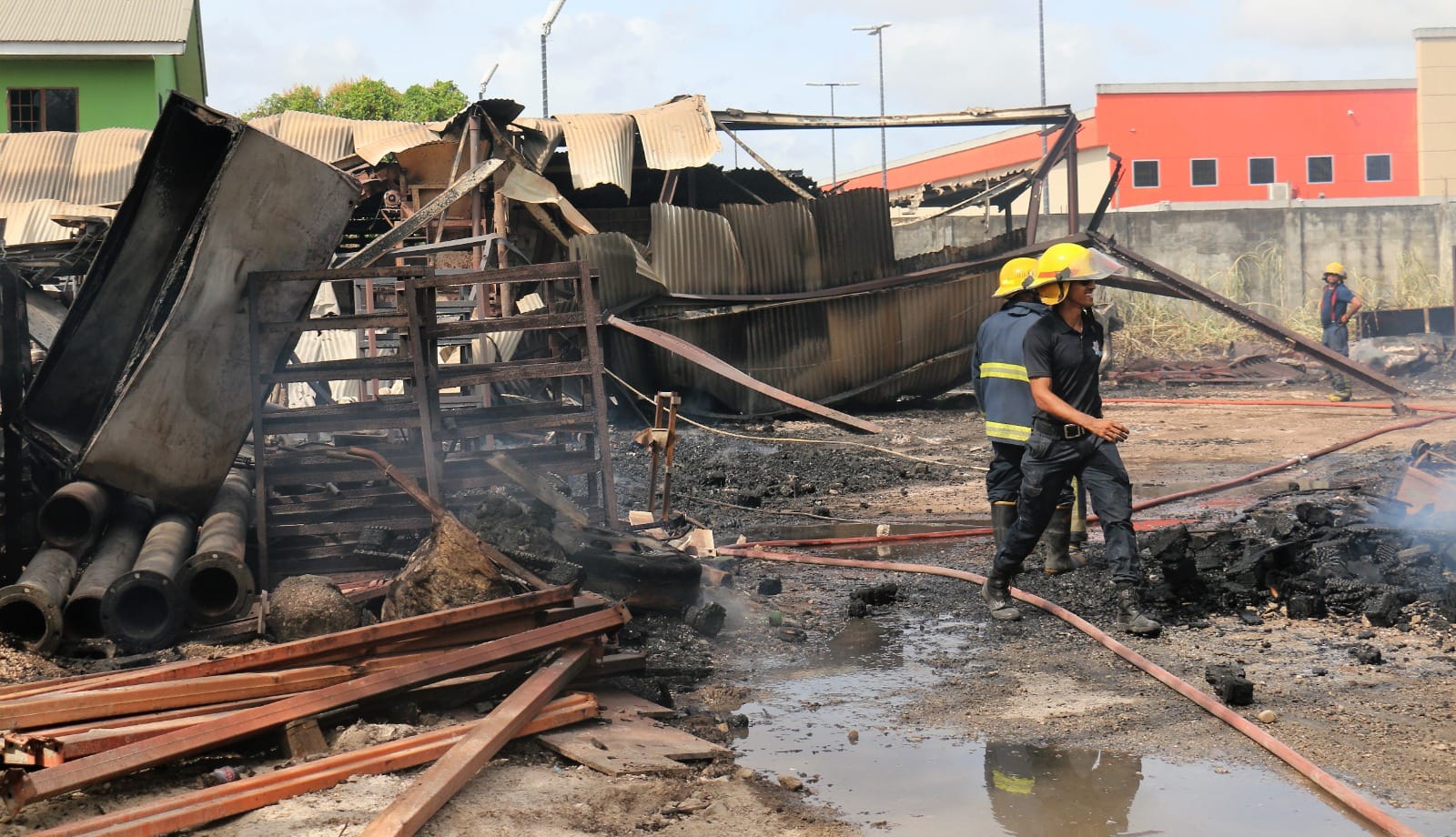 Losses estimated at $2M after fire guts pallet and brick factory in Sangre Grande