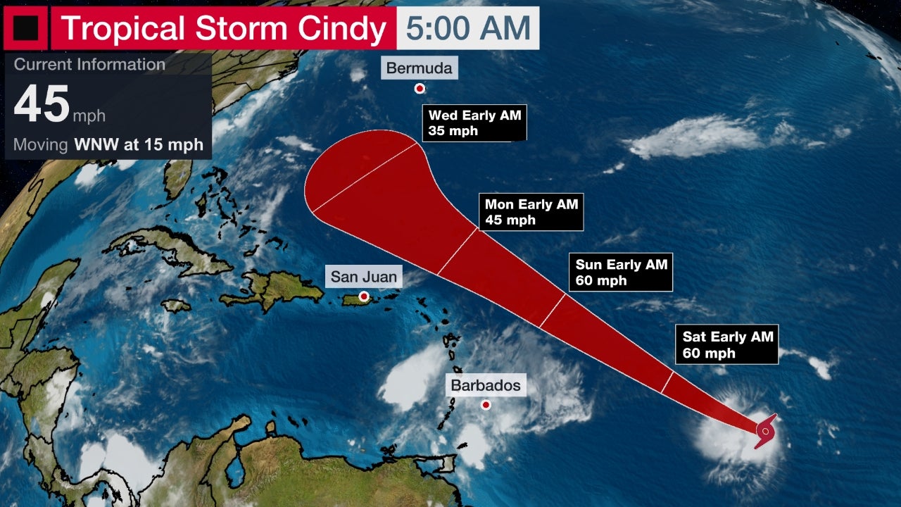 Tropical Storm Cindy forms behind Bret in an aggressive start to Atlantic hurricane season