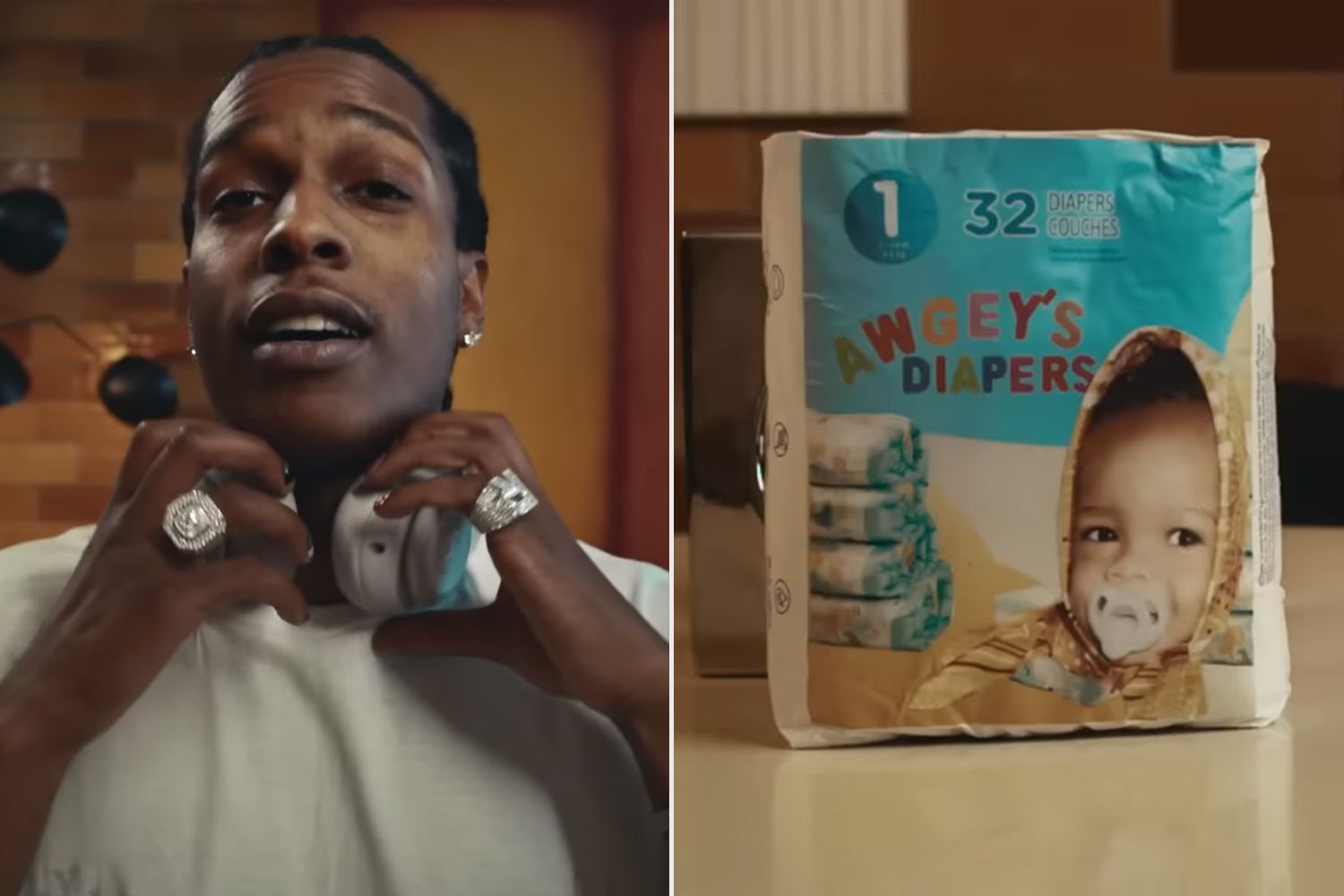 Rihanna and A$AP Rocky’s son RZA makes cameo in dad’s Beats commercial