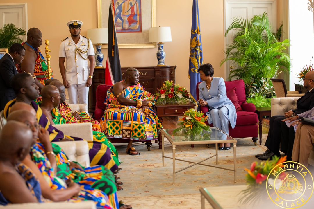 Ashanti King meets and greets with President, PM and TT diplomats