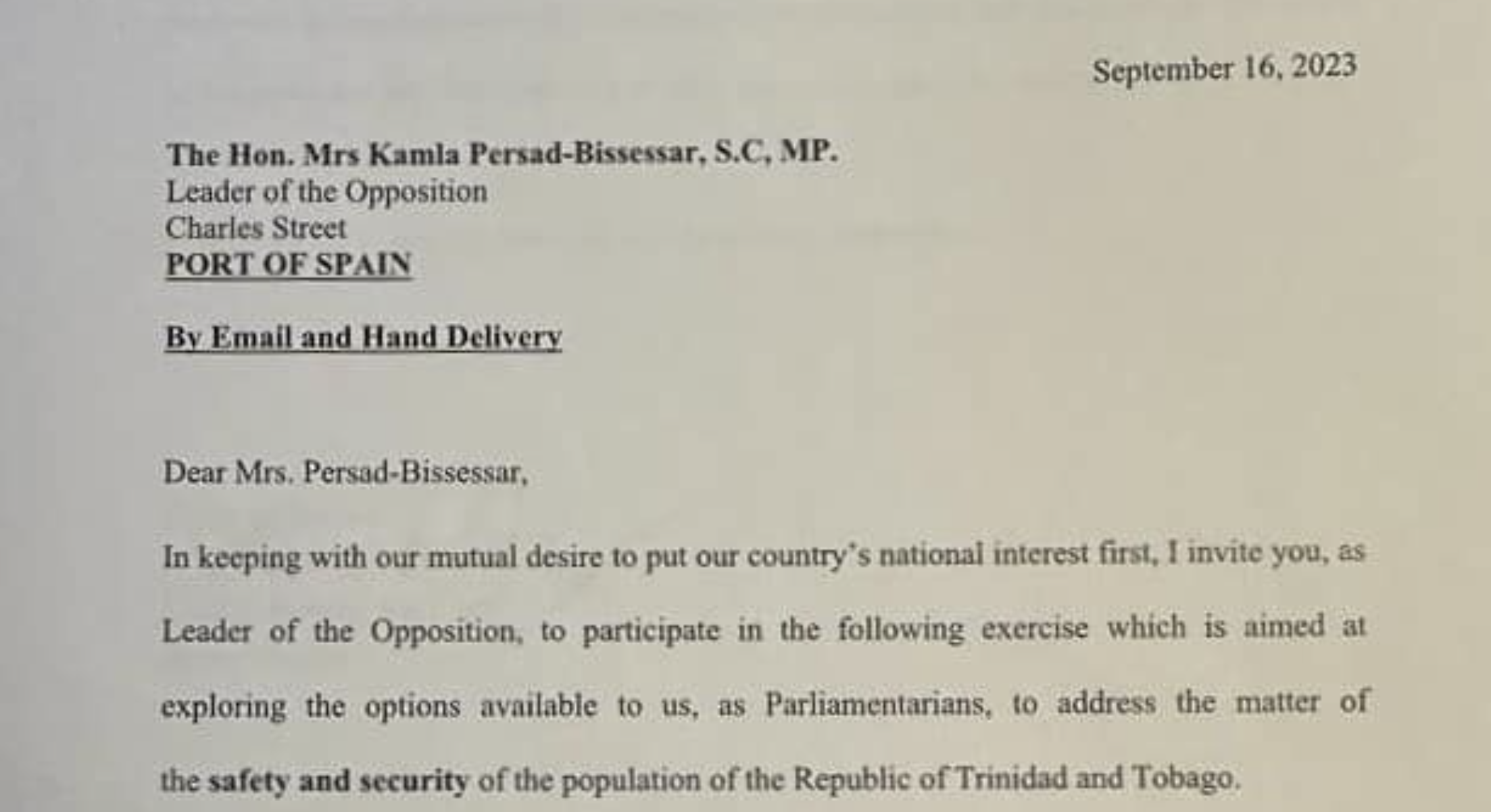 PM Rowley officially writes Kamla on crime talks