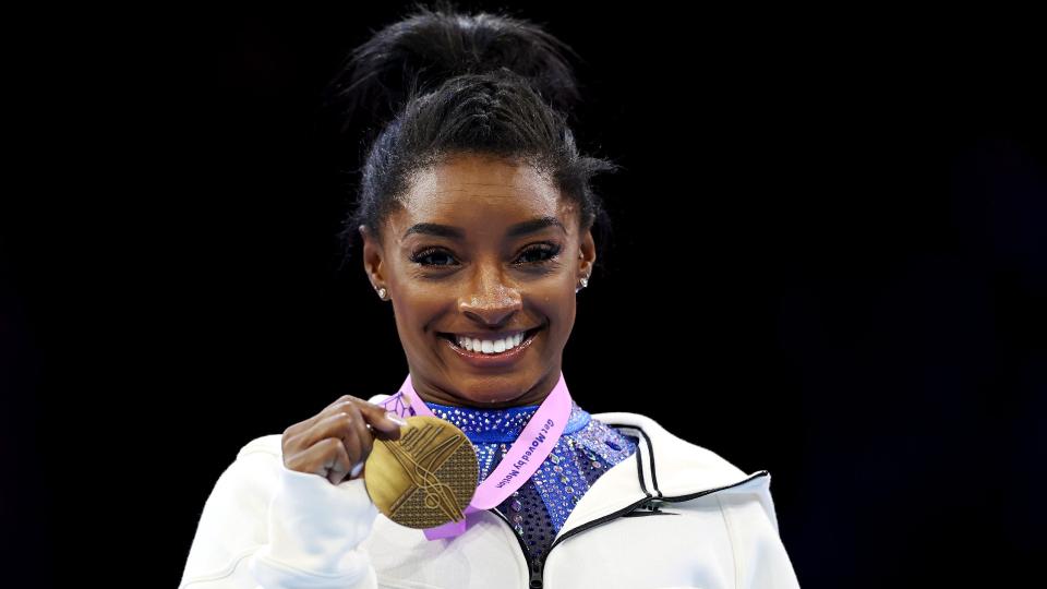 Simone Biles makes history with women’s all-around gold