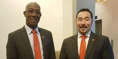 Rowley and Young in Guyana for Energy Conference and Expo