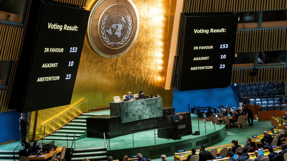 UNGA votes overwhelmingly to demand a humanitarian cease-fire in Gaza