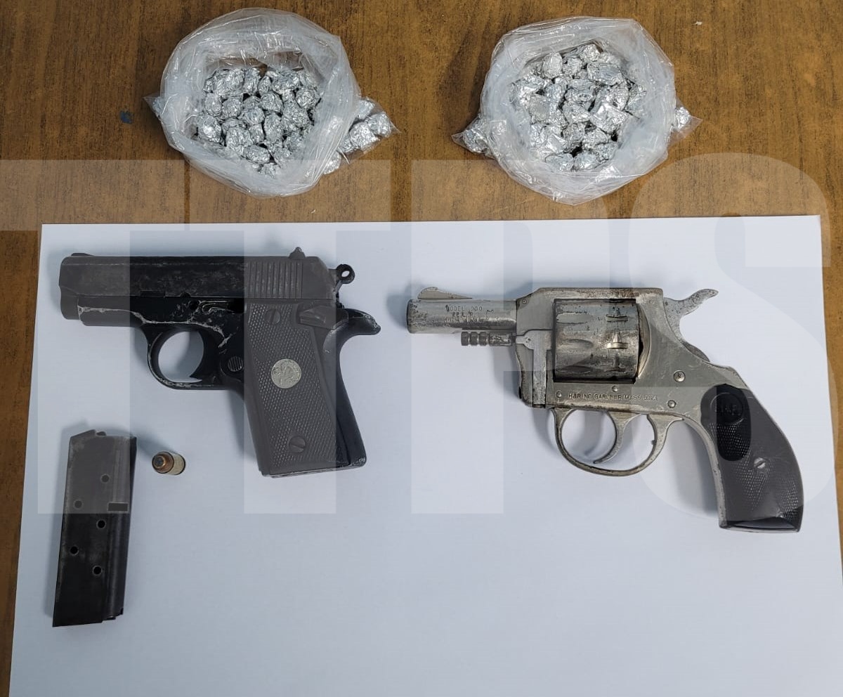 Three firearms, marijuana and cocaine seized in Central