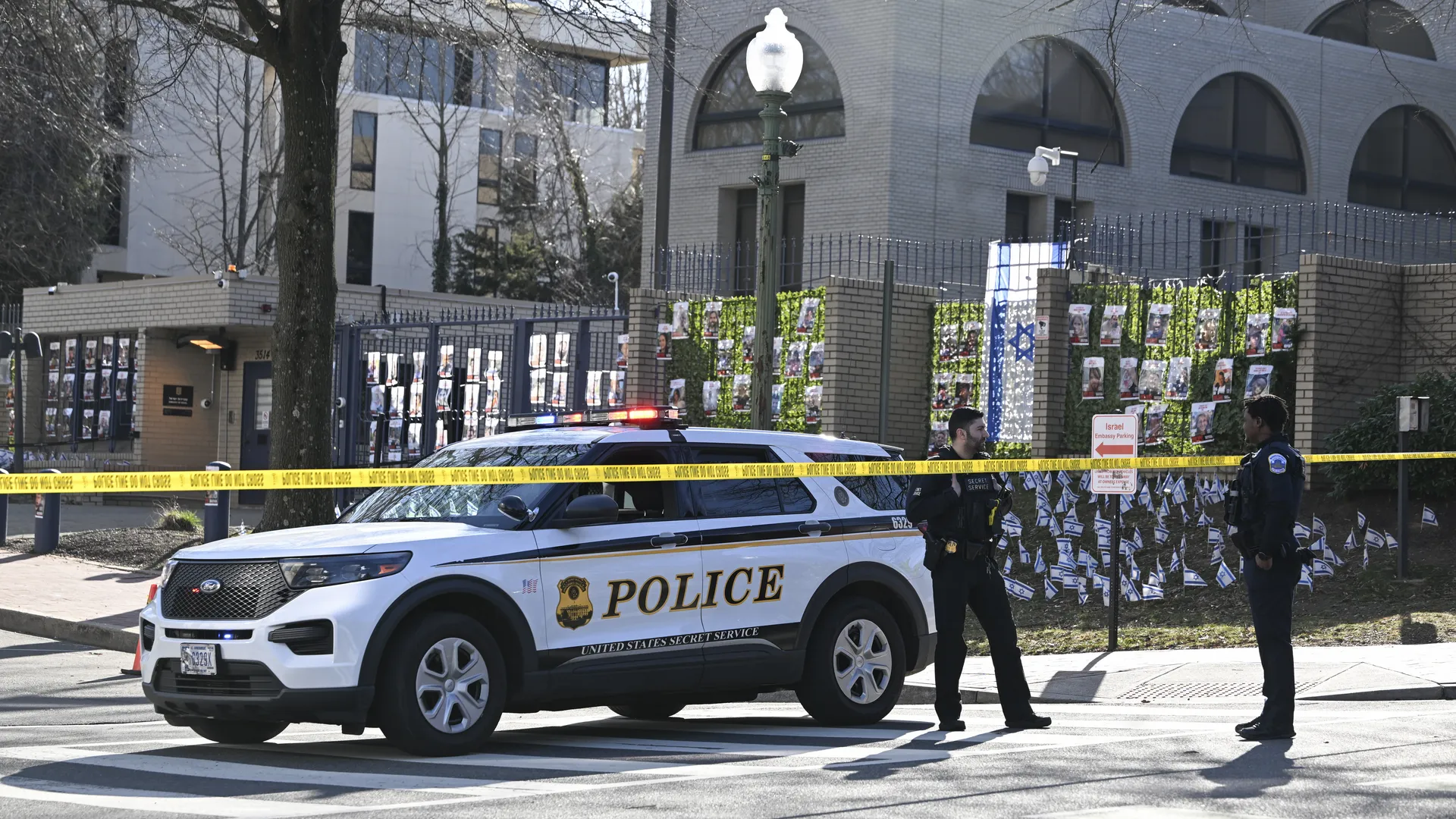 Man sets himself on fire outside Israeli embassy in Washington DC