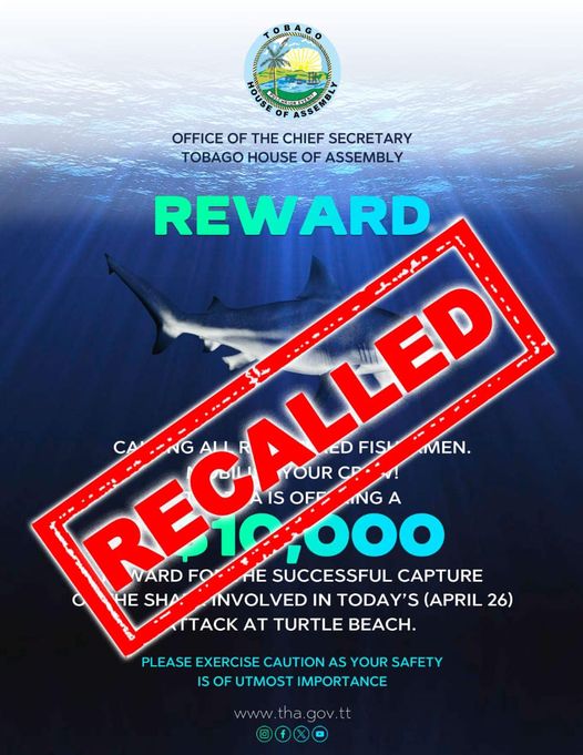 No $10k reward for capture of shark; THA Chief retracts offer