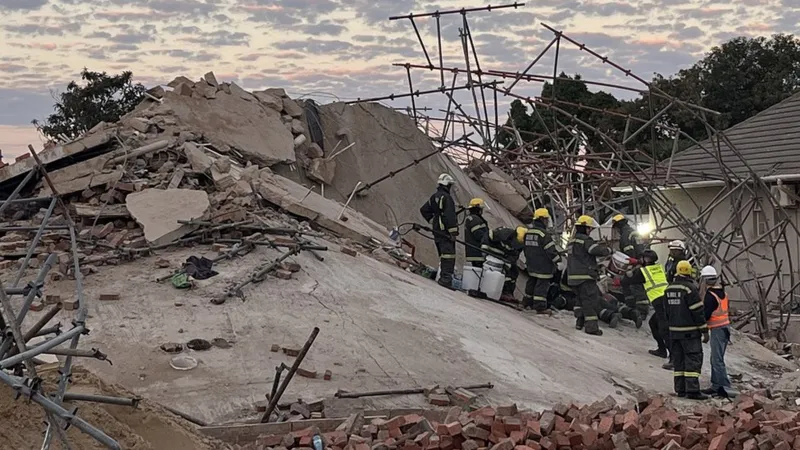 Deadly building collapse in South Africa leaves dozens trapped