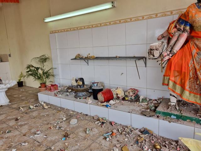 Six murtis destroyed as vandals hit Hindu temple in Curepe